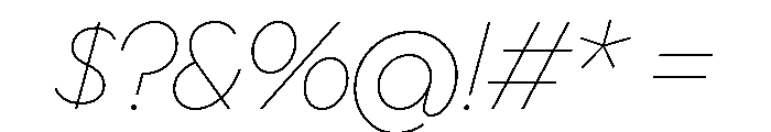 Bonkus ThinItalic Font OTHER CHARS
