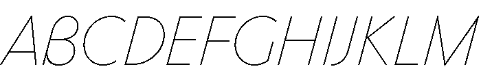 Bonkus ThinItalic Font UPPERCASE