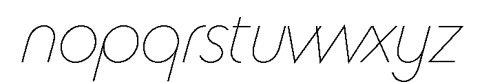 Bonkus ThinItalic Font LOWERCASE