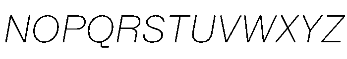 Booton TRIAL ExtraLightItalic Instance Font UPPERCASE