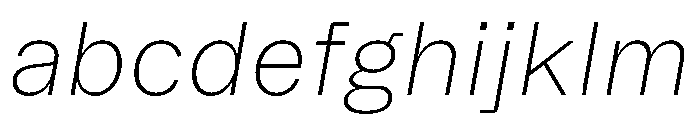 Booton TRIAL ExtraLightItalic Instance FONT