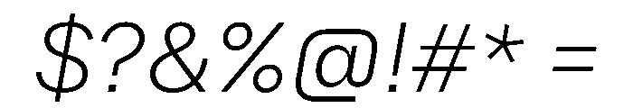 Booton TRIAL LightItalic Instance Font OTHER CHARS