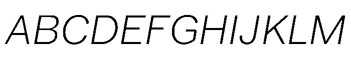 Booton TRIAL LightItalic Instance Font UPPERCASE
