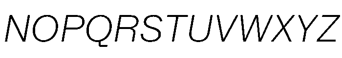 Booton TRIAL LightItalic Instance Font UPPERCASE