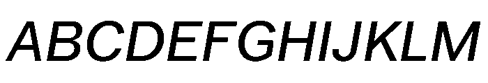 Booton TRIAL MediumItalic Instance Font UPPERCASE