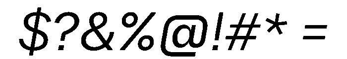 Booton TRIAL RegularItalic Instance Font OTHER CHARS