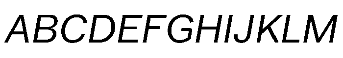 Booton TRIAL RegularItalic Instance Font UPPERCASE