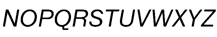 Booton TRIAL RegularItalic Instance Font UPPERCASE