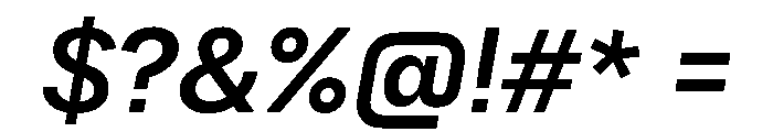 Booton TRIAL SemiBoldItalic Instance Font OTHER CHARS