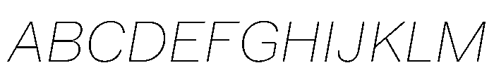 Booton TRIAL ThinItalic Instance Font UPPERCASE