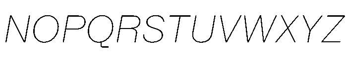 Booton TRIAL ThinItalic Instance Font UPPERCASE