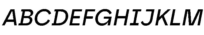 Borna MediumItalic Font UPPERCASE