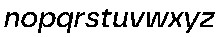 Borna MediumItalic Font LOWERCASE