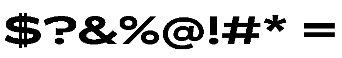 BossaTrial ExtendedBold Font OTHER CHARS