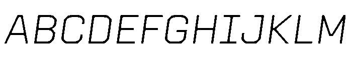Botter ThinItalic Font UPPERCASE