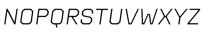Botter ThinItalic Font UPPERCASE