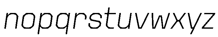 Botter ThinItalic Font LOWERCASE