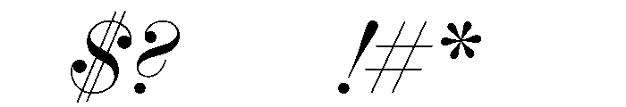 Bougie RegularItalic Font OTHER CHARS