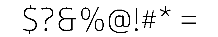 Bould ExtraLight Font OTHER CHARS