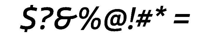 Bould MediumItalic Font OTHER CHARS