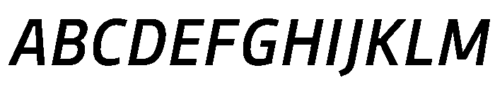 Bould MediumItalic Font UPPERCASE