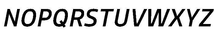 Bould MediumItalic Font UPPERCASE