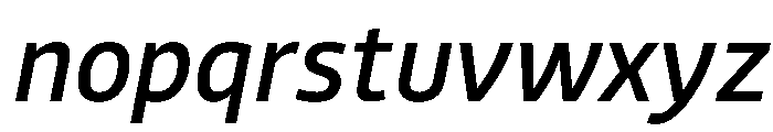 Bould MediumItalic Font LOWERCASE