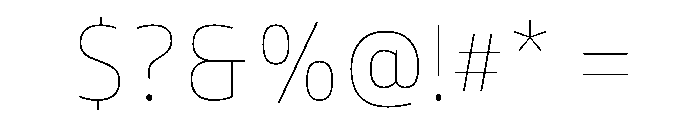 Bould Thin Font OTHER CHARS
