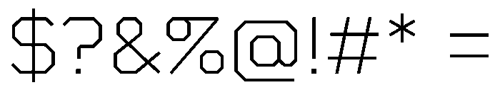Boulevardetc Extralight Font OTHER CHARS