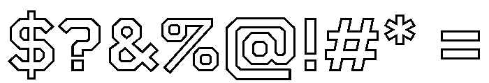 Boulevardoutlineetc Bold Font OTHER CHARS