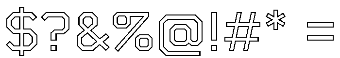Boulevardoutlineetc Book Font OTHER CHARS
