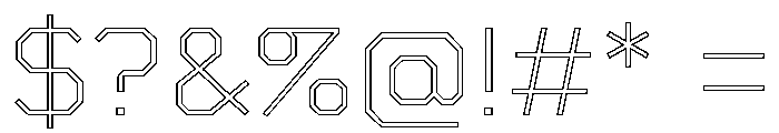 Boulevardoutlineetc Extralight Font OTHER CHARS