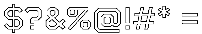 Boulevardoutlineetc Medium Font OTHER CHARS