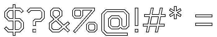 Boulevardoutlineetc Regualr Font OTHER CHARS