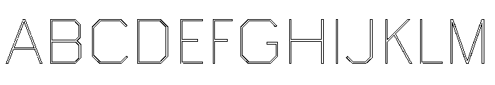 Boulevardoutlineetc Thin Font UPPERCASE