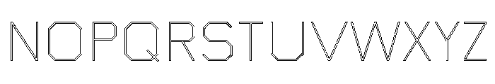 Boulevardoutlineetc Thin Font UPPERCASE