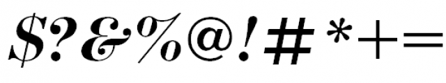 Bodoni Bold Italic Font OTHER CHARS