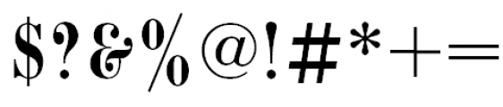 Bodoni Condensed Font OTHER CHARS