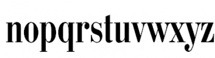 Bodoni Condensed Font LOWERCASE
