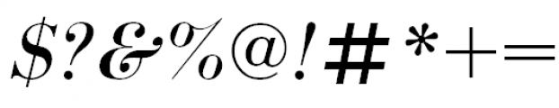 Bodoni Italic Font OTHER CHARS