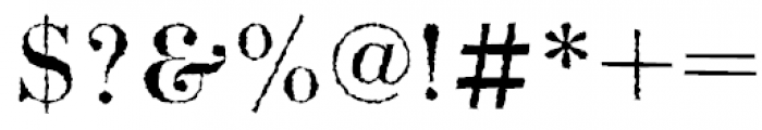 Bodoni Rough Font OTHER CHARS