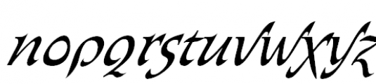 Bogdan Rejestrowy Cursive Font LOWERCASE