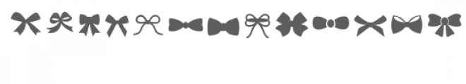 bows dingbat font Font LOWERCASE