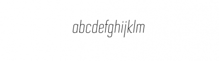 Bourgeois Condensed Light Italic Alternate Font LOWERCASE