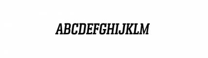 Bourgeois Slab Bold Condensed Italic Font UPPERCASE