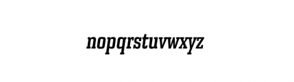 Bourgeois Slab Bold Condensed Italic Font LOWERCASE