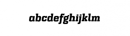 Bourgeois Slab Heavy Italic Font LOWERCASE