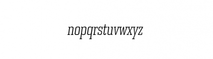 Bourgeois Slab Light Condensed Italic Font LOWERCASE