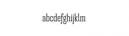 Bourgeois Slab Light Condensed Font LOWERCASE