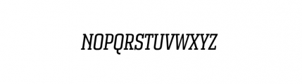 Bourgeois Slab Medium Condensed Italic Font UPPERCASE